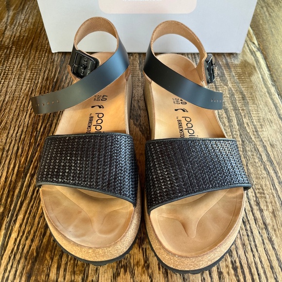 Birkenstock Papillio Glenda sandals size 40 US size 9 Black - Picture 1 of 7